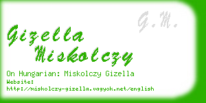 gizella miskolczy business card